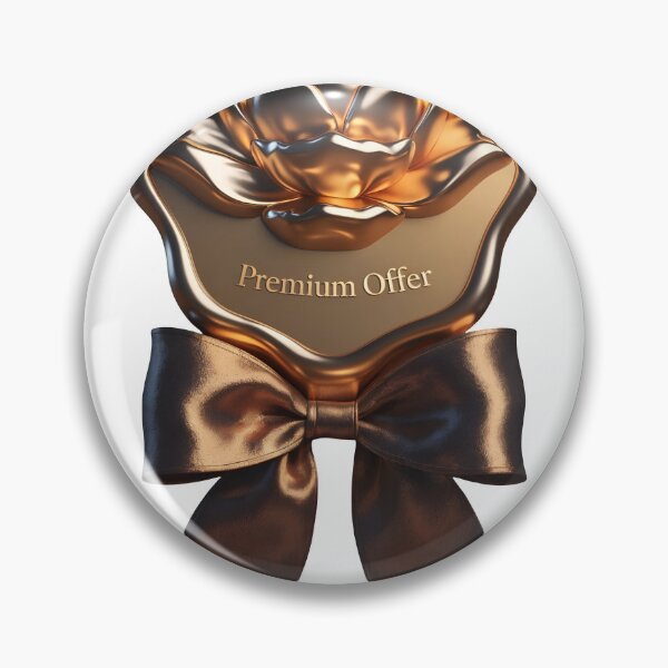 Item preview, Luxurious premium offer symbol with golden rose and bow designed and sold by Creative88Art.