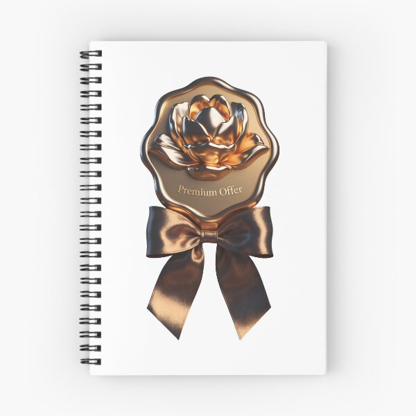 Item preview, Luxurious premium offer symbol with golden rose and bow designed and sold by Creative88Art.