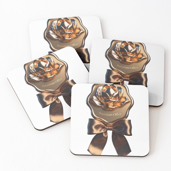 Item preview, Luxurious premium offer symbol with golden rose and bow designed and sold by Creative88Art.