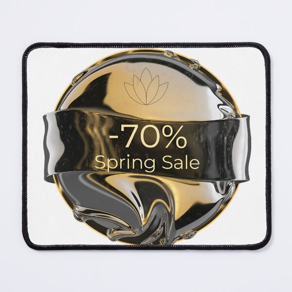 Item preview, Golden spring sale badge with 70 percent discount designed and sold by Creative88Art.