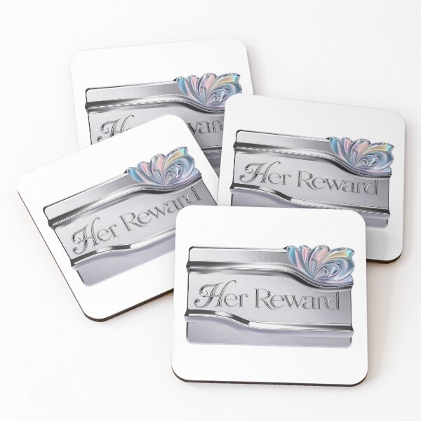 Item preview, Elegant silver gift card with floral design and 'Her Reward' text designed and sold by Creative88Art.