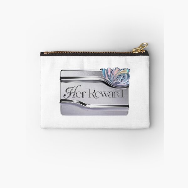Item preview, Elegant silver gift card with floral design and 'Her Reward' text designed and sold by Creative88Art.