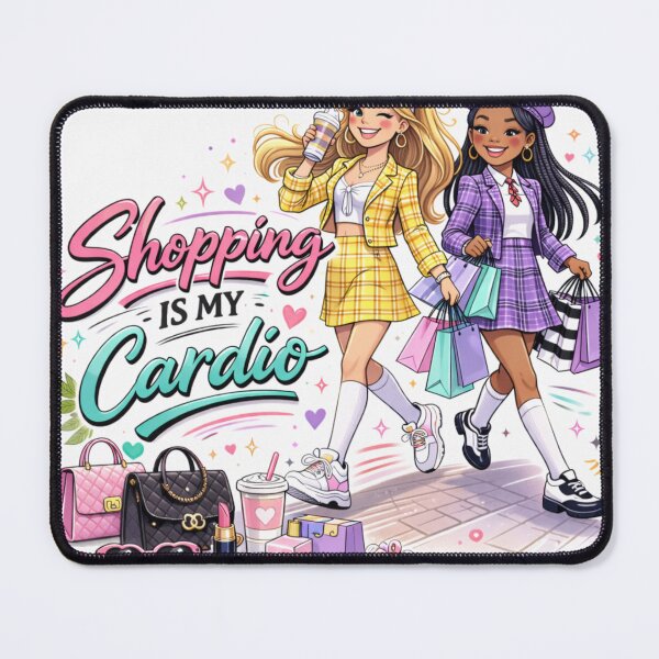 Item preview, Shopping Is My Cardio – Clueless Inspired 90s Fashion Besties Version 1 designed and sold by Endthedisease.