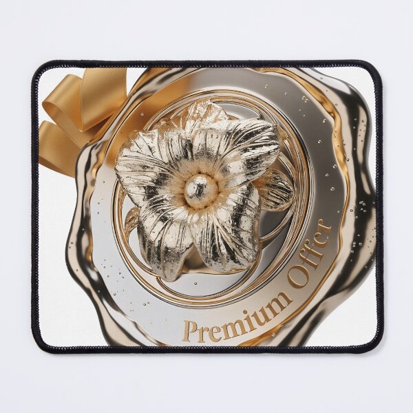 Item preview, Luxurious premium offer seal with golden ribbon and flower designed and sold by Creative88Art.