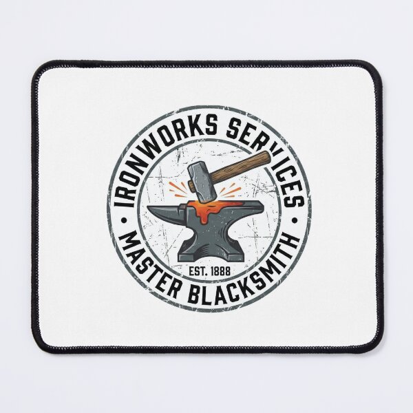 Item preview, Vintage Blacksmith Ironworks Logo designed and sold by LightPrintsCo.