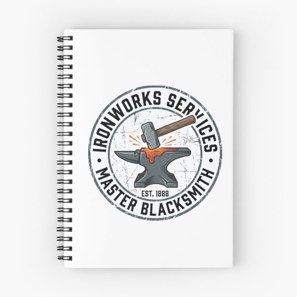 Item preview, Vintage Blacksmith Ironworks Logo designed and sold by LightPrintsCo.