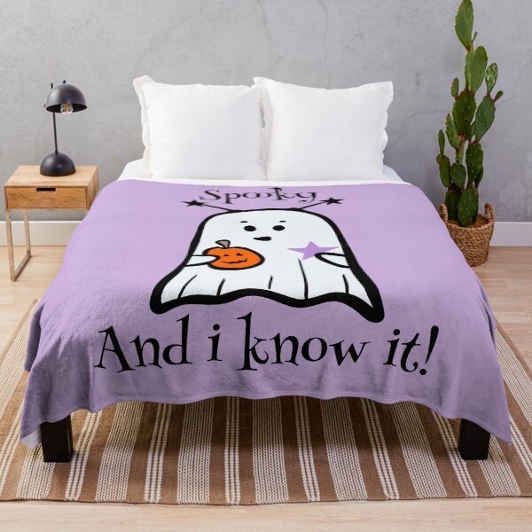 Item preview, Spooky Cute Ghost with Pumpkin & Star designed and sold by ArtbyPriscilla.