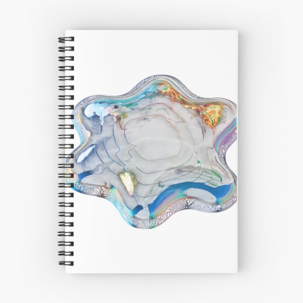 Item preview, Vibrant star shaped agate slice with colorful swirling patterns designed and sold by Creative88Art.