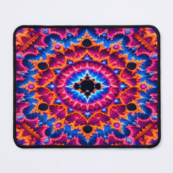 Item preview, Vibrant Fractal Mandala - Dopamine Decor Sacred Geometry Art designed and sold by LuxeBuzz.
