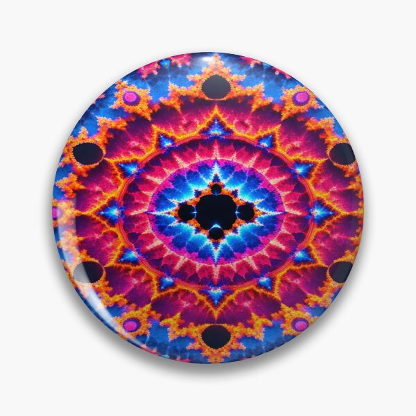 Item preview, Vibrant Fractal Mandala - Dopamine Decor Sacred Geometry Art designed and sold by LuxeBuzz.