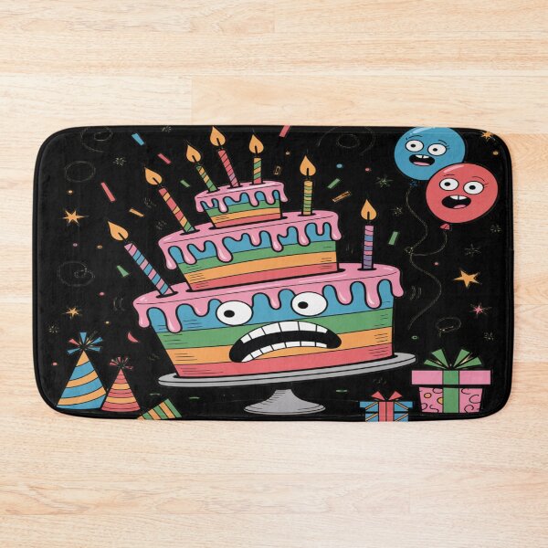 Item preview, Terrified Birthday Cake Monster – Funny Screaming Party Design designed and sold by Midnight Veil Designs.