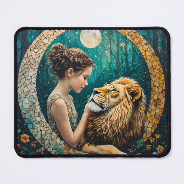 Item preview, The girl and the lion. designed and sold by Natalia-Vlad.