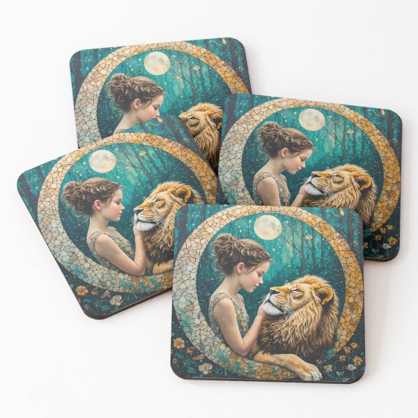 Item preview, The girl and the lion. designed and sold by Natalia-Vlad.