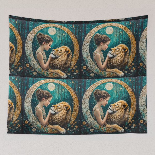 Item preview, The girl and the lion. designed and sold by Natalia-Vlad.
