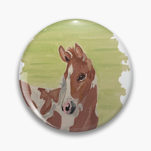 Item preview, Baby Pinto Filly Gouache Painting — Original Horse Art Print designed and sold by Olitvia.