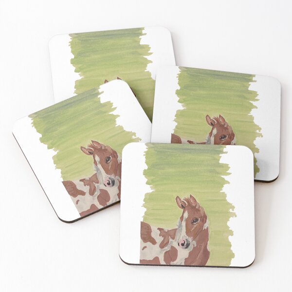 Item preview, Baby Pinto Filly Gouache Painting — Original Horse Art Print designed and sold by Olitvia.