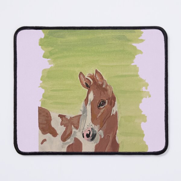 Item preview, Baby Pinto Filly Gouache Painting — Original Horse Art Print designed and sold by Olitvia.