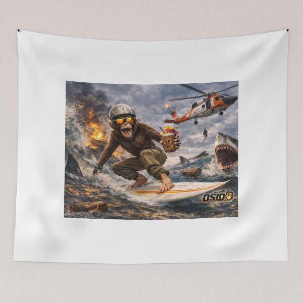 Item preview, Ride the Madness – Vintage Surf Chaos Design designed and sold by 131Mayhem.