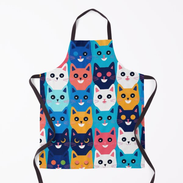 Item preview, Cute, Fantasy-Colored Charming Cats Whimsical Stylized Pattern designed and sold by DEC02.