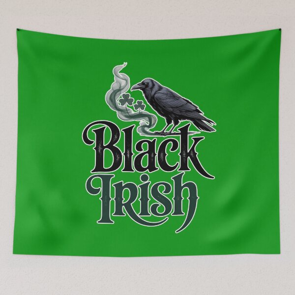 Item preview, BLACK IRISH Goth with Raven for St Patricks Day designed and sold by Greenbaby.