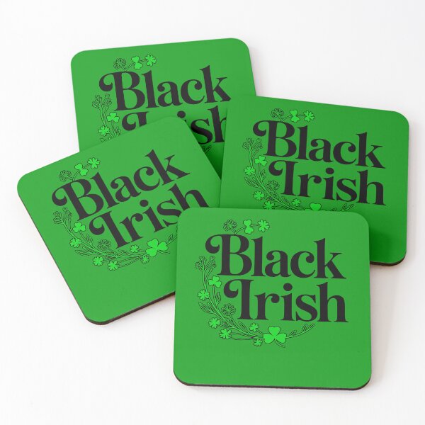 Item preview, BLACK IRISH with Shamrocks for St Patricks Day designed and sold by Greenbaby.