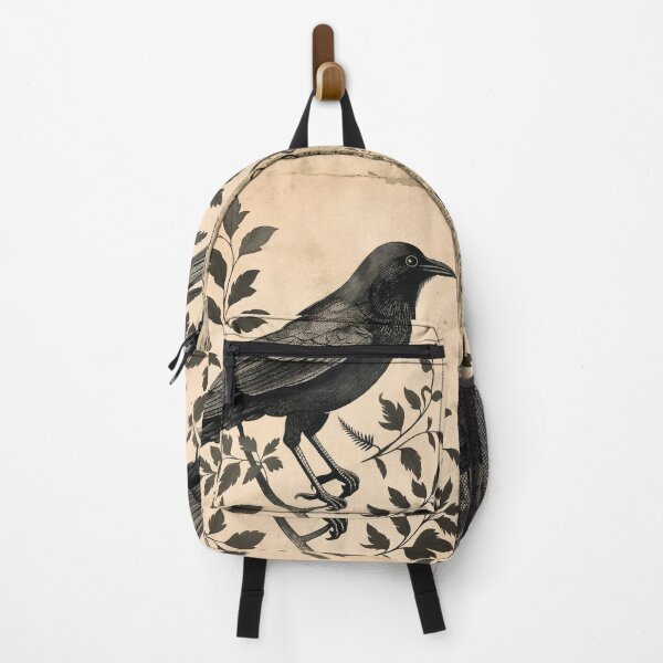 Item preview, Vintage Style Crow with Botanical Elements designed and sold by TheBohemianLark.