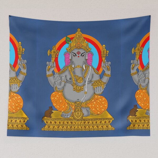 Item preview, Lord Ganesha Spiritual Art Design – Divine Hindu Deity Illustration designed and sold by Harshit_Digital_Arts.