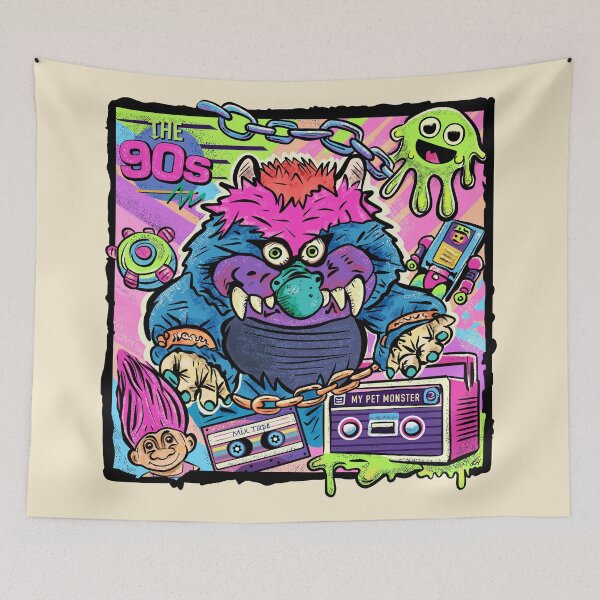 Item preview, Retro 90s Toy Design - Bold Neon Nostalgia designed and sold by ArtbyPriscilla.