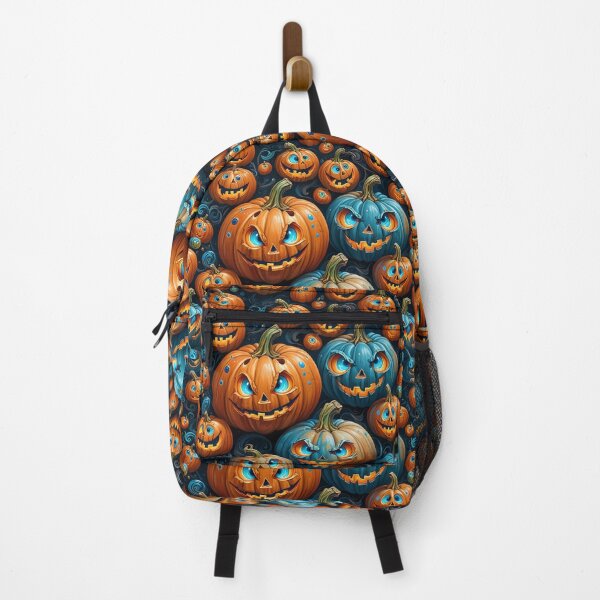 Item preview, Spooky Halloween Pumpkins Pattern – Creepy Cute Jack-o-Lanterns designed and sold by Fabricbella.