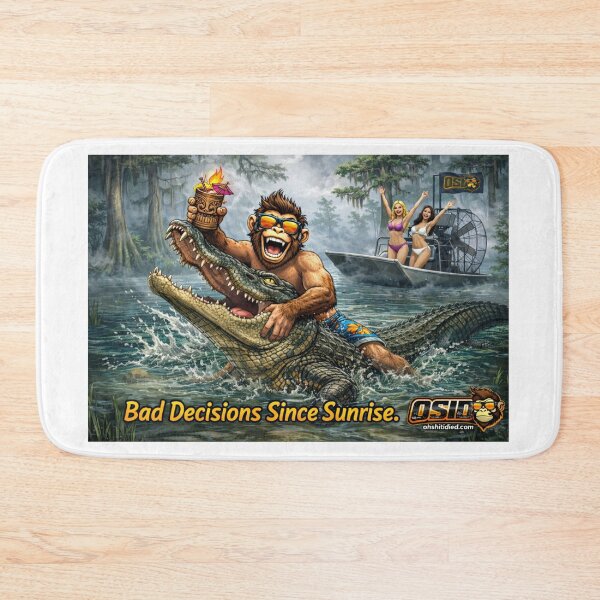 Item preview, Swamp Mayhem Gator Wrestler – Vintage Florida Chaos Art designed and sold by 131Mayhem.
