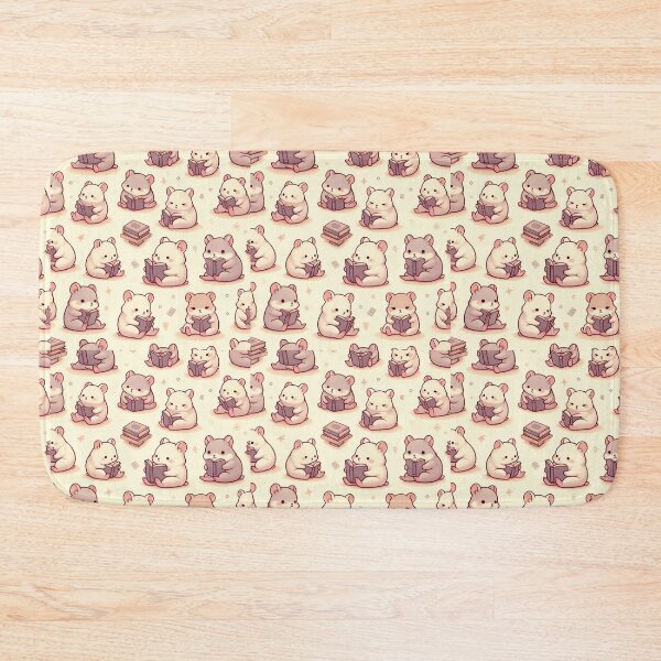 Item preview, Kawaii Reading Hamsters in Cozy Pattern designed and sold by HeyHas.
