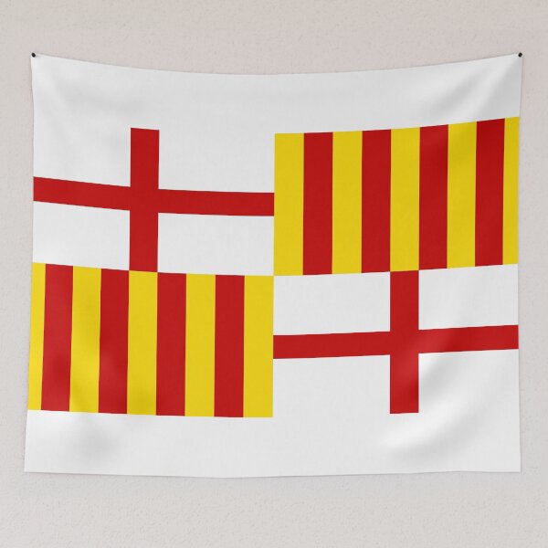 Item preview, City of Barcelona Flag - Catalan Pride & Mediterranean Soul designed and sold by NTGUILTY.