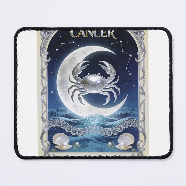 Item preview, Cancer Zodiac Art Nouveau Poster, Moon Crab Wall Art designed and sold by apixelwall.