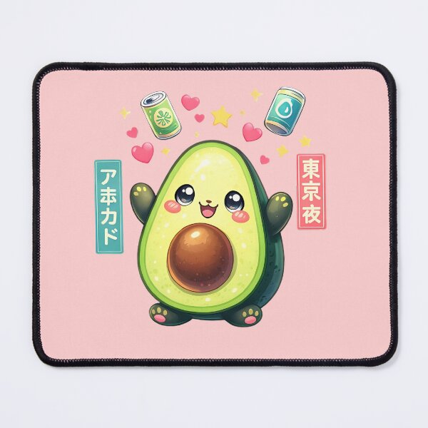 Item preview, Kawaii Avocado Tokyo Night Cute Japan Food Mascot Anime Style designed and sold by VaporTokyo.