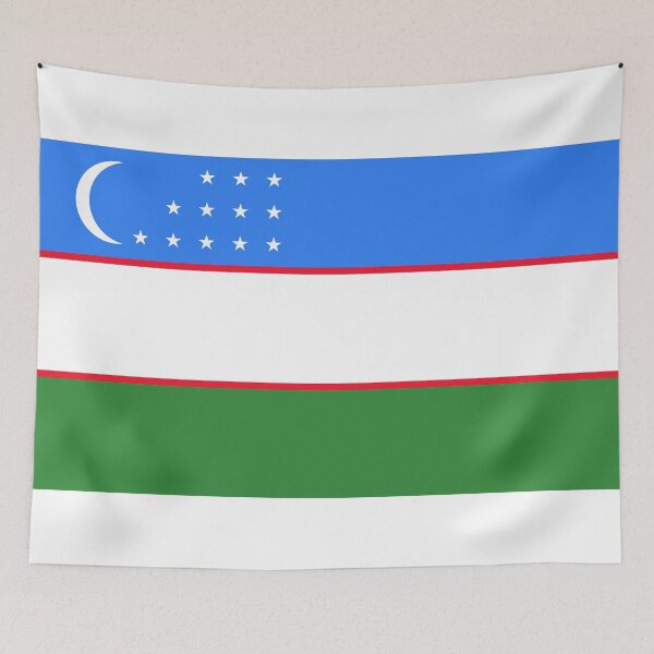 Item preview, Uzbekistan National Flag - Silk Road Heritage & Central Asian Pride designed and sold by NTGUILTY.