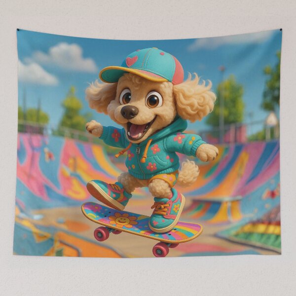Item preview, Skater Poodle designed and sold by Sillytoe.