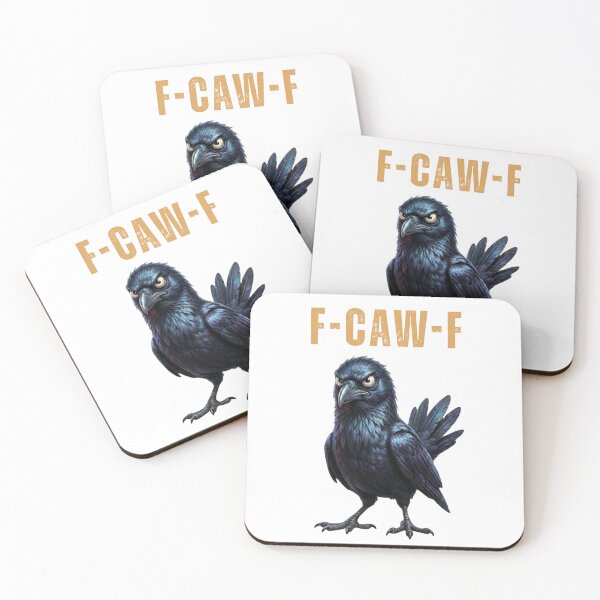 Item preview, F-CAW-F Funny Crow Pun - Moody Raven Attitude Art designed and sold by Fluidic-Space.