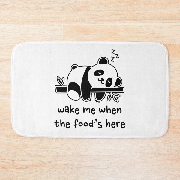 Item preview, Wake Me When the Food's Here – Funny Lazy Panda Food Lover Humor designed and sold by gunaone-design.