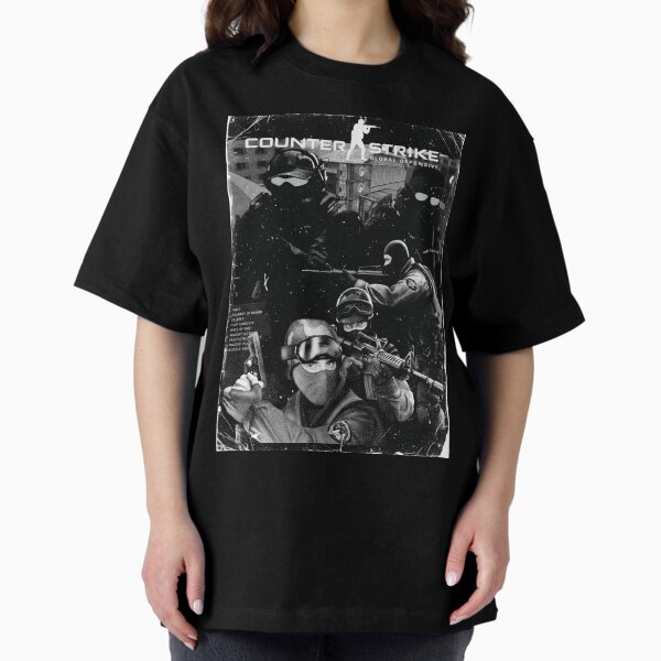 Counter-Strike: Black and White Oversized T-Shirt