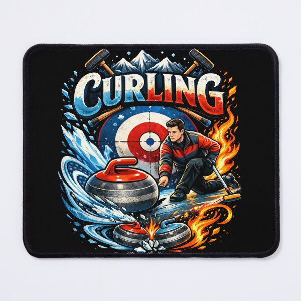 Item preview, Dynamic Curling Sport Ice Sweeping Stone Winter Sports designed and sold by DogLord.