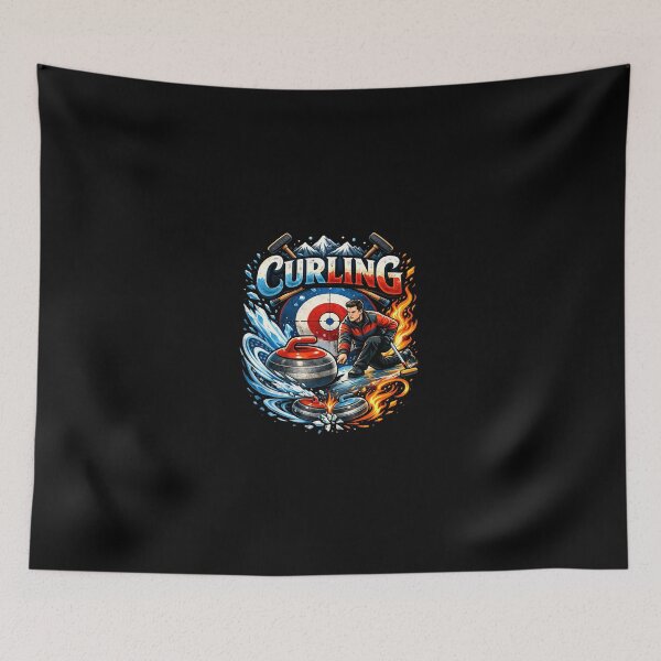 Item preview, Dynamic Curling Sport Ice Sweeping Stone Winter Sports designed and sold by DogLord.