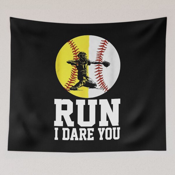 Item preview, Run I Dare You Softball Shirt designed and sold by KIROSALS.