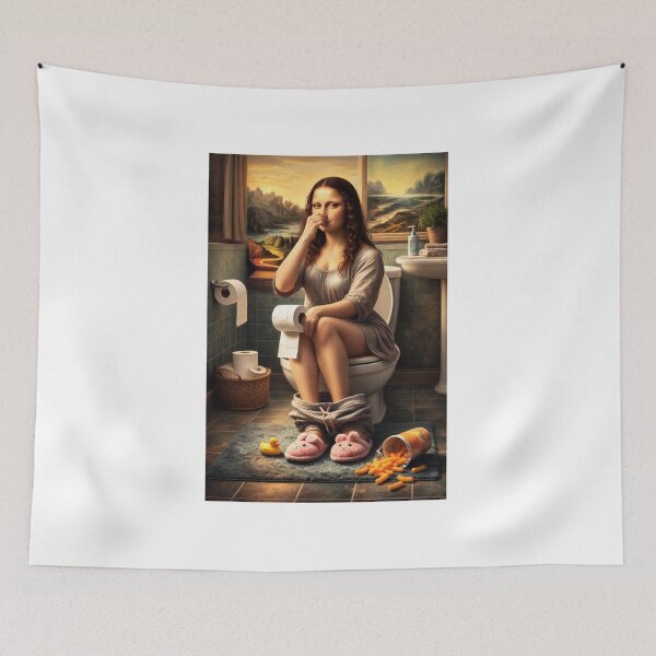 Item preview, Renaissance Style Bathroom Humor Art Print designed and sold by Timegraf.