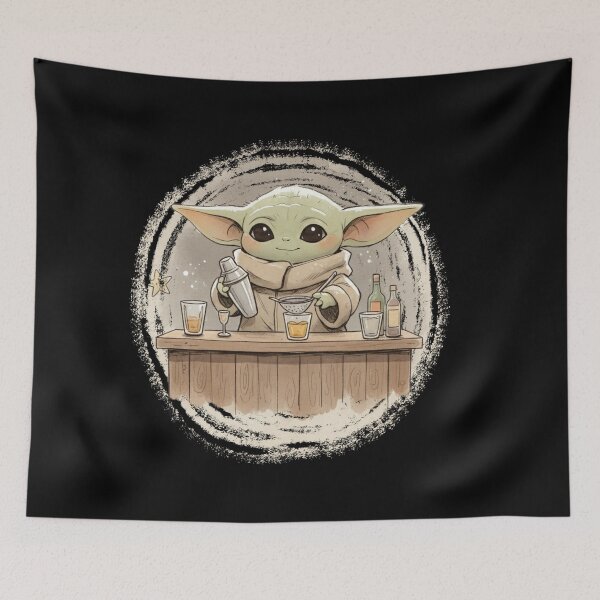 Item preview, BABY YODA BARTENDER designed and sold by LIS AND MELIVERSO.