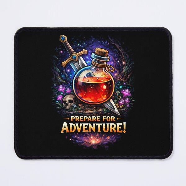 Item preview, RPG Health Potion and Sword Fantasy Adventure designed and sold by DogLord.