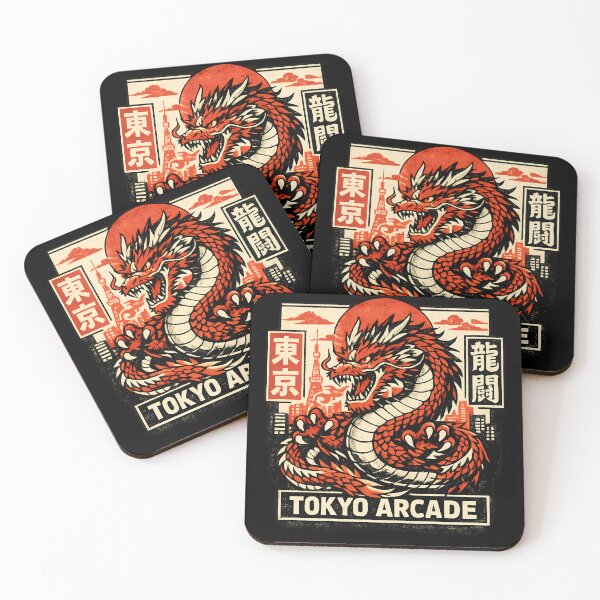 Artikelvorschau, Tokyo Arcade Dragon Retro Japan Gaming Street Style entworfen und verkauft von VaporTokyo.