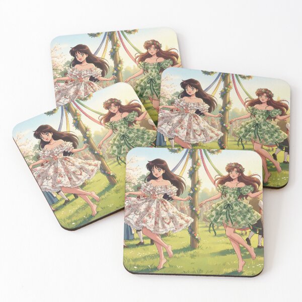 Item preview, Rei and Makoto around the Maypole designed and sold by Solace Sparkles.