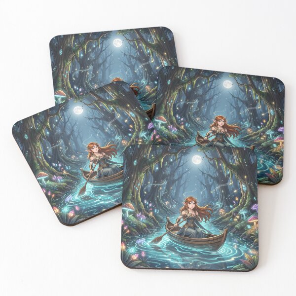 Item preview, She elf crossing river designed and sold by worldimagine91.