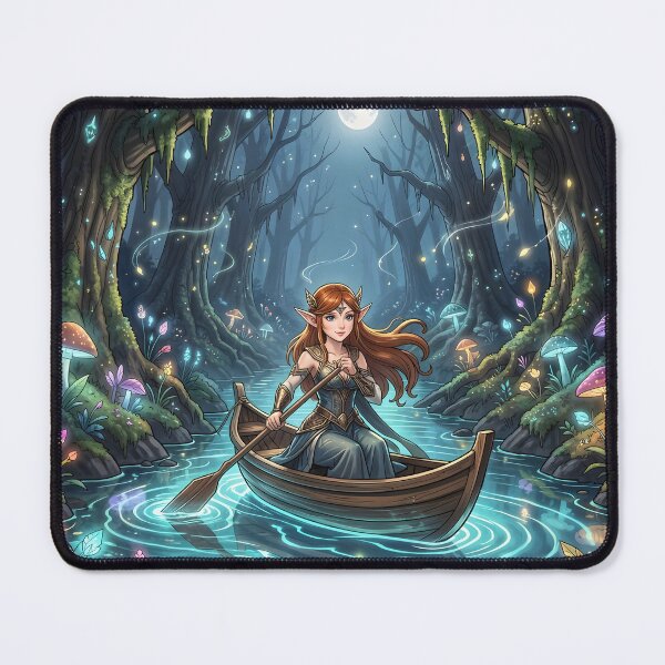 Item preview, She elf crossing river designed and sold by worldimagine91.