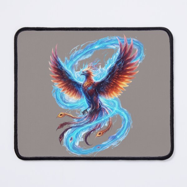 Item preview, Astral Phoenix: Blue Flame Spirit designed and sold by AstralForgeArt.